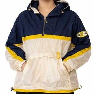 Vintage Starter Anorak Windbreaker Jacket Women's M Colorblock Hooded 90s Y2K‎